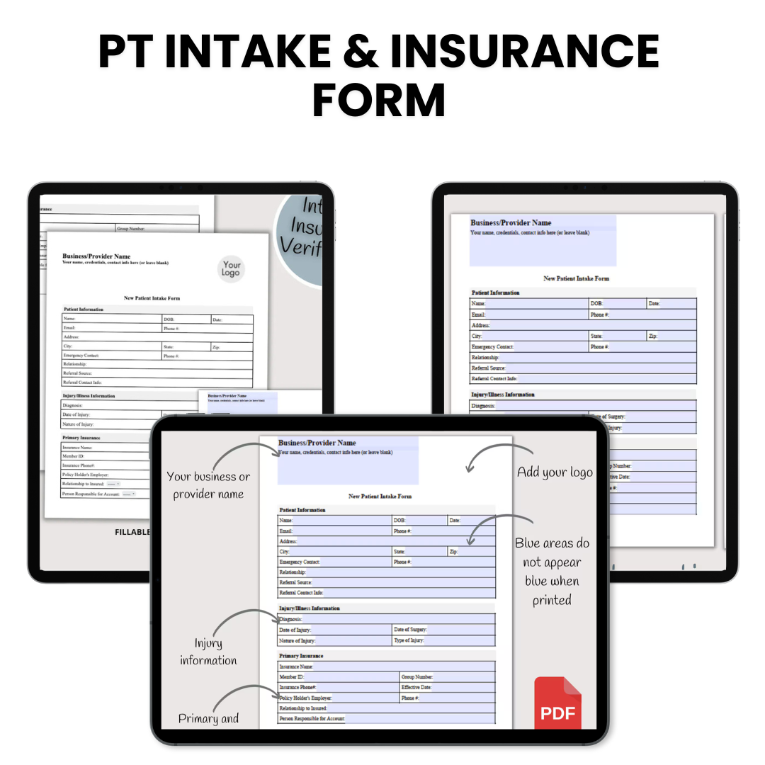 PT Intake & Insurance Form