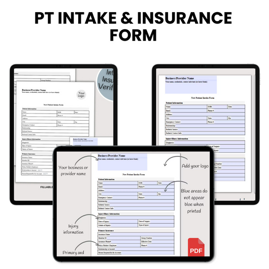 PT Intake & Insurance Form